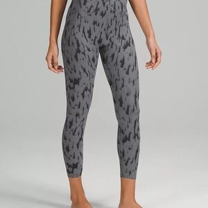 Lululemon InStill High Rise Camo Jacquard Asphalt Gray Black Women's Leggings